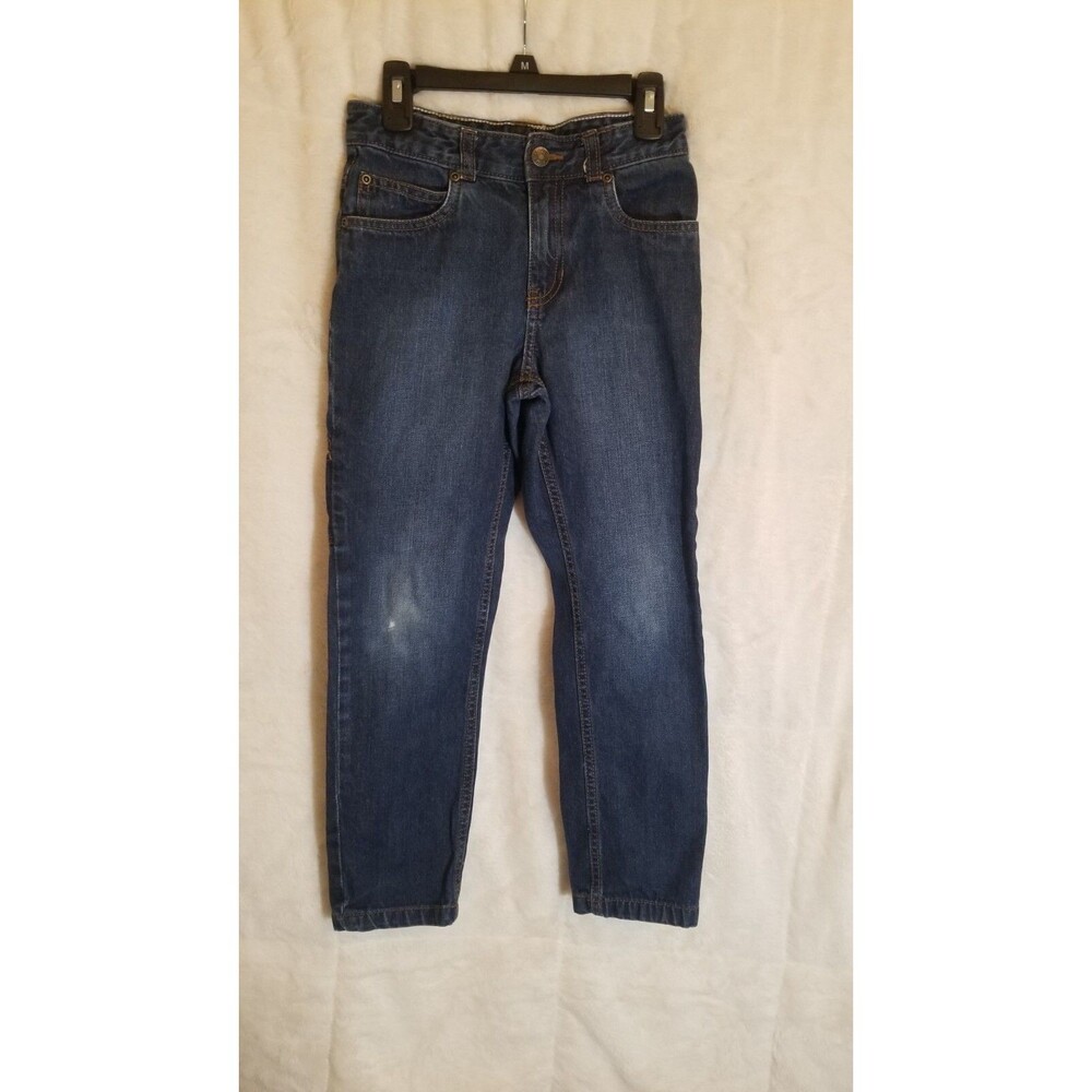 Carters' Boys Carpenter Jeans Slightly Distressed Dark Wash Straight Leg Size 8